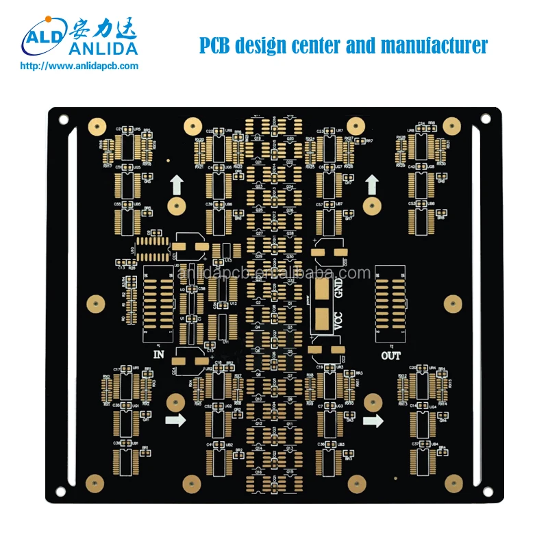  Черная паяльная маска ENIG Rohs FR4 94v-0 печатная плата