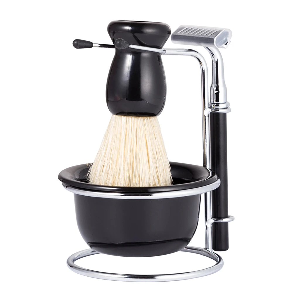 
Товары для ухода за бородой, бритвенный набор для отеля с двойной безопасной бритвой головкой и пластиковой чашкой 