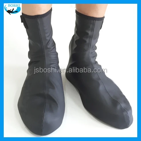 
black PU Fleece Lined gardening galoshes overshoes 
