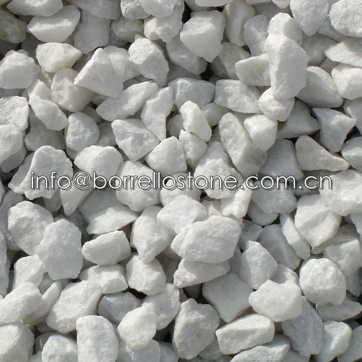 Colored crushed marble aggregate stone gravel