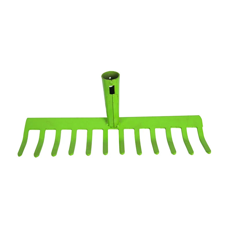 
Iron garden lawn grass rake without handle 