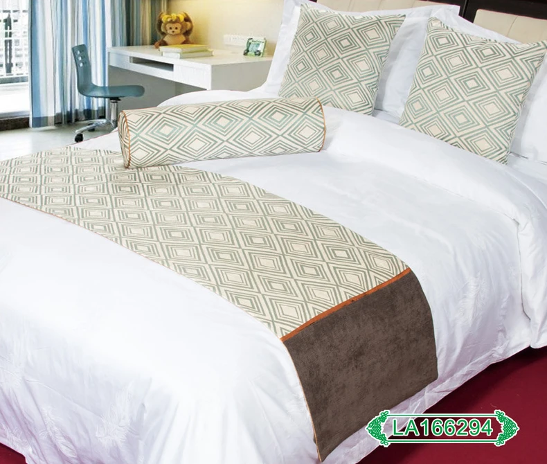 
Hotel Bed Runner - Cotton Bed Spread - Decoration Cushion Cover - comforter set - duvet cover square pillow 