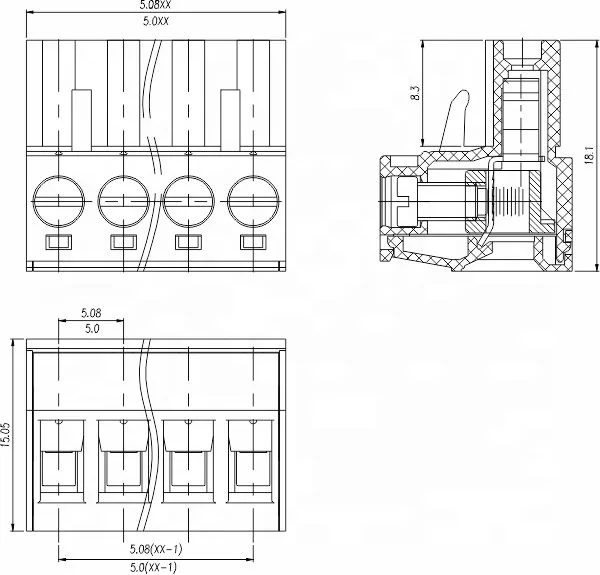2EDGK 2EDGKR 5.08mm 4P plug-in terminal block
