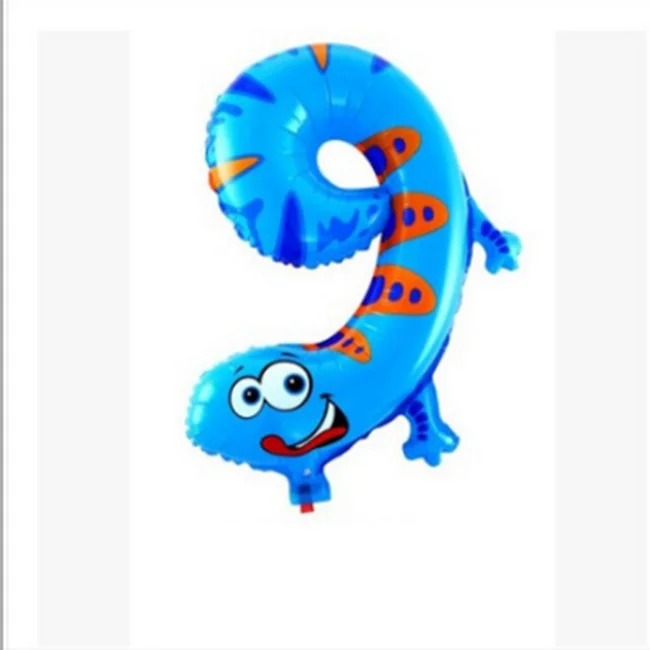 16 дюймов, детская игрушка для дня рождения, фольгированный Гелиевый шар в форме животного, шагающий Лисий Зебра шар с цифрами