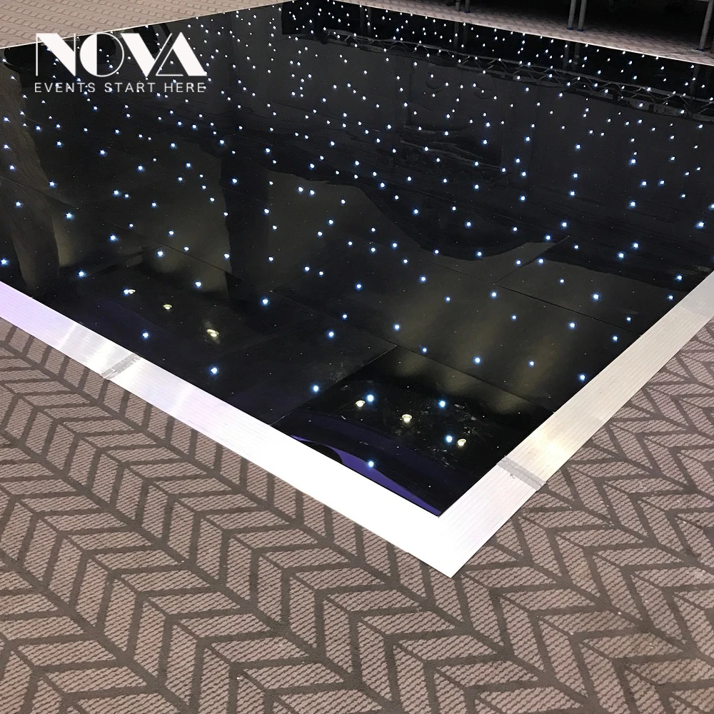 Wedding/disco/party/club Portable Dance Floor Black Led Starlit Dance Floor