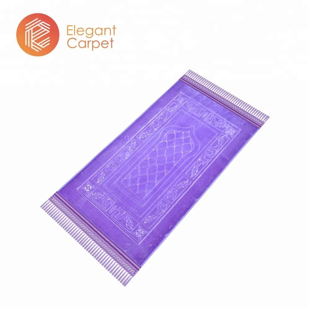 Customized machine synthetic portable muslim pray carpet for worship