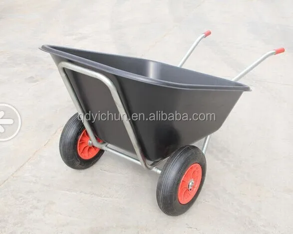 double wheel plastic wheel barrow 160L WB9610