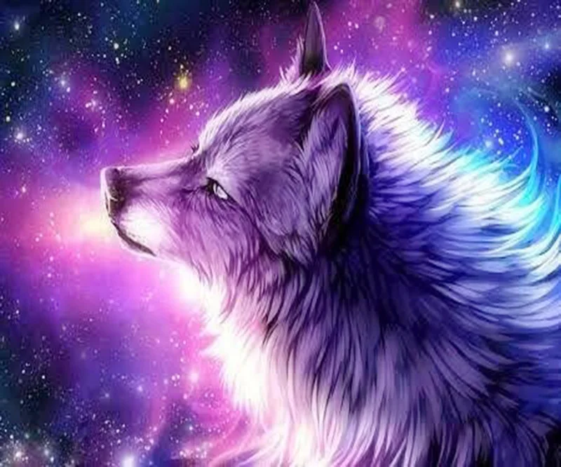 
5D DIY Diamond Painting Animal Wolf Full Round Diamond embroidery Cross stitch Diamond crystal Wall Painting 