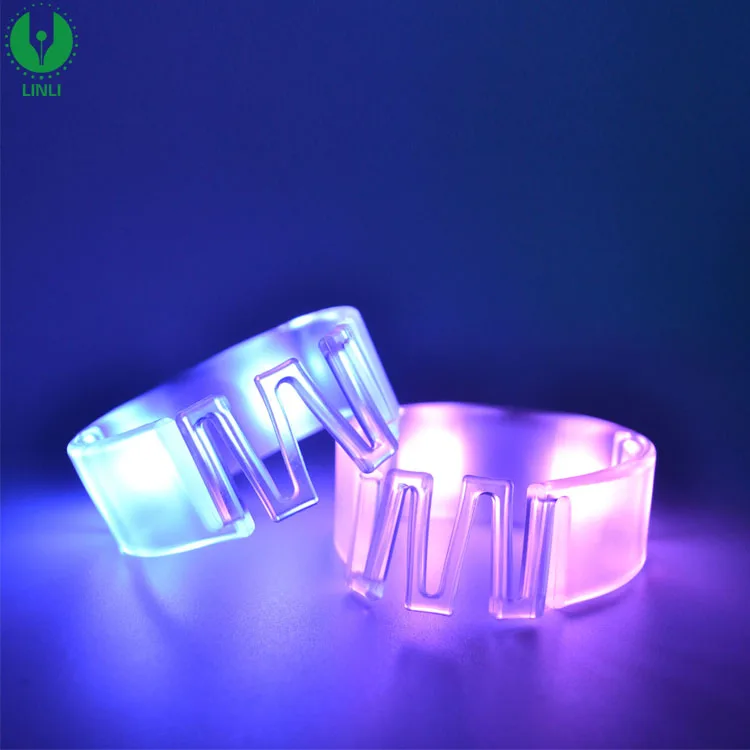 Custom Vocal Concert Party Sound Activated Led Bracelet, Remote Controlled Led Bracelet