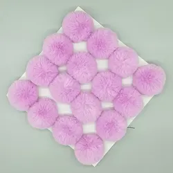 Оптовая продажа с фабрики, подвеска для сумки, пушистый миниатюрный шар из искусственного меха кролика рекс