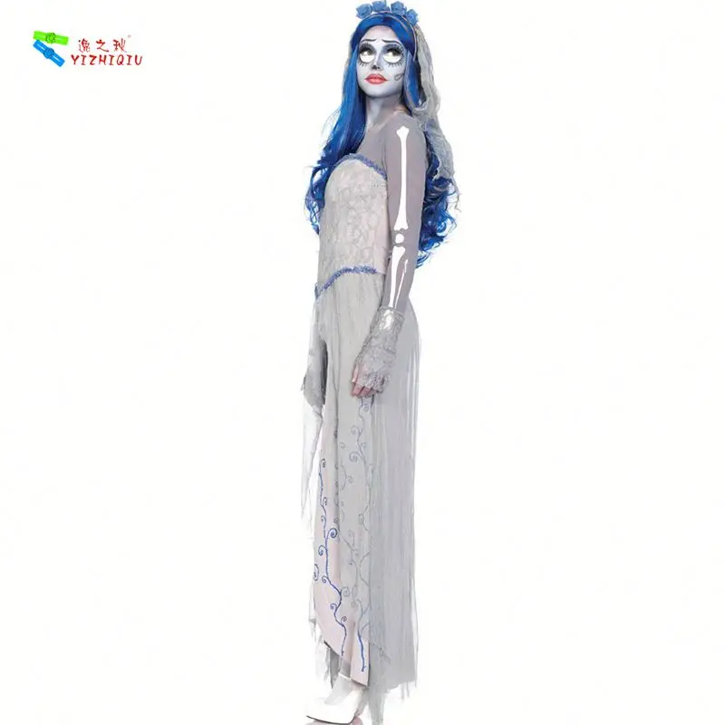 YIZHIQIU Skeleton Bride beautiful dress party costumes