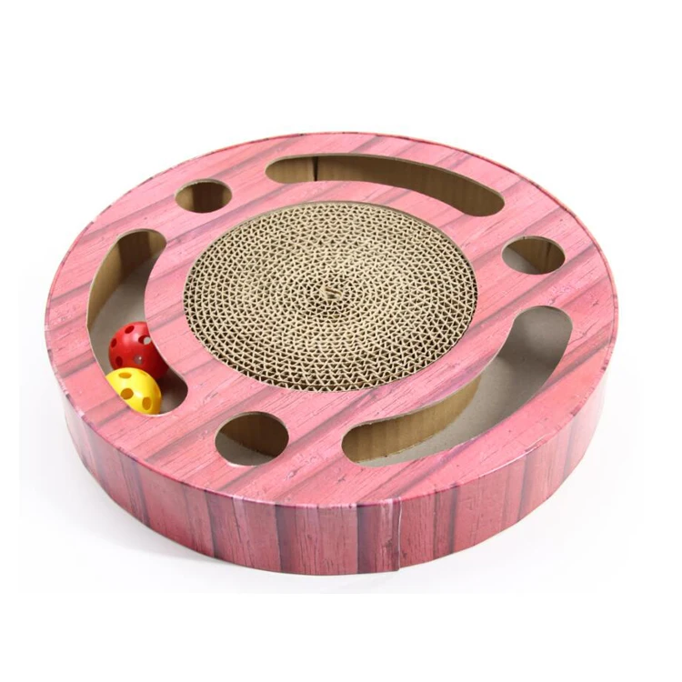 2018 Amazon round circuit multifunction cat toy cardboard cat scratcher