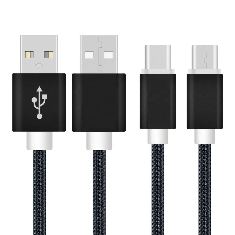 1M Nylon Braided USB C Type Cable Fast Charge For Samsung S9/S8/Note 9/Note 10/Pixel/LG V30 G6/OnePlus 5 3T USB 3.0 Cable 3.3FT