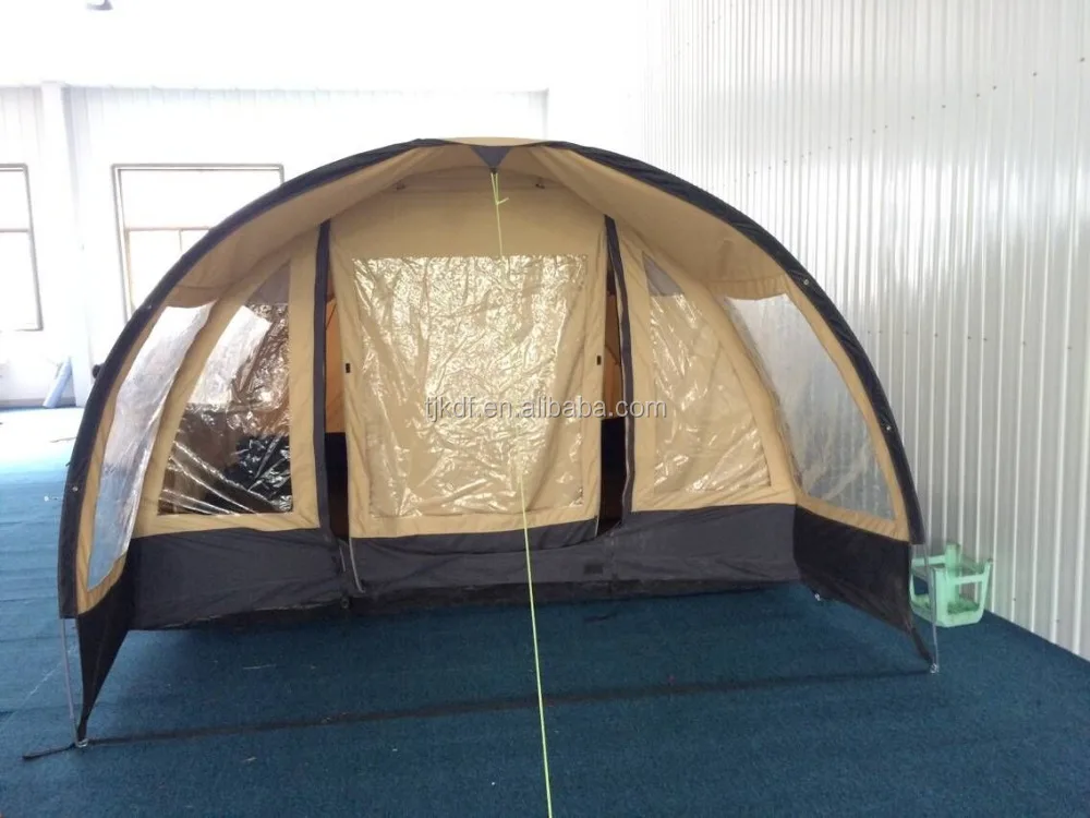 Wholesale 6 Person 3 Rooms Tunnel Folding Large Tents Camping Outdoor Camping Team Tent for Family