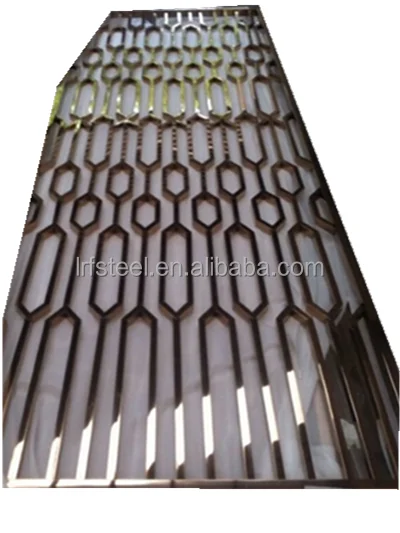 Villa Metal  Decorative Wall Panel Restaurant Folding Screen Room Divider