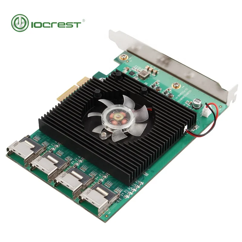 IOCREST 16 Port SATA 6G PCI express 2.0 x4 SATA Controller Card