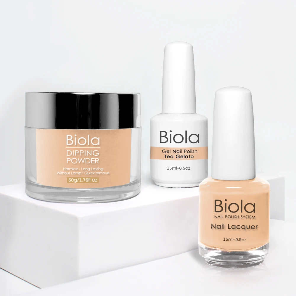 Private label Vegan Nail Polish Color Feature 3 In 1 nail dipping powder set