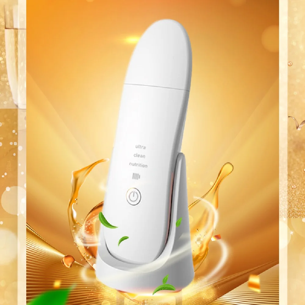 
High quality wireless charging waterproof portable ultrasonic face skin scrubber facial 