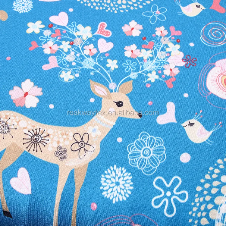 RW-LC-010 Fashion Custom Fallow Deer Pattern Waterproof High Elasticity Stretchable Spandex Suitcase Luggage Cover