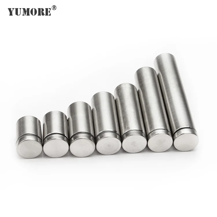 Wholesale aluminum metal standoffs m10 wall mounting spacer for glass ss304 desk nameplate standoffs
