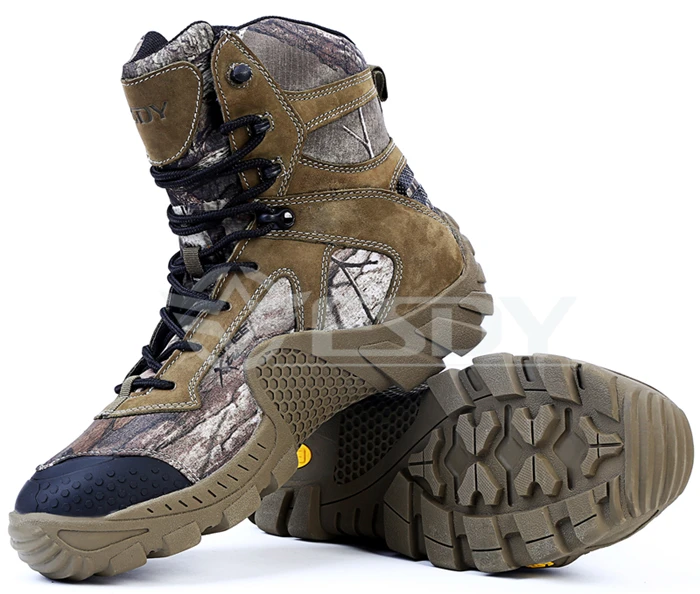 ESDY Men Hunting Outdoor Tactical Tree Camo Waterproof Half Boots