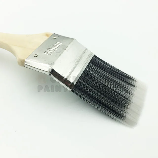 CTWHPB030  Wholesale price   Wooden Handle radiator  Paint Brush Polyester filament angle Paint Brushes