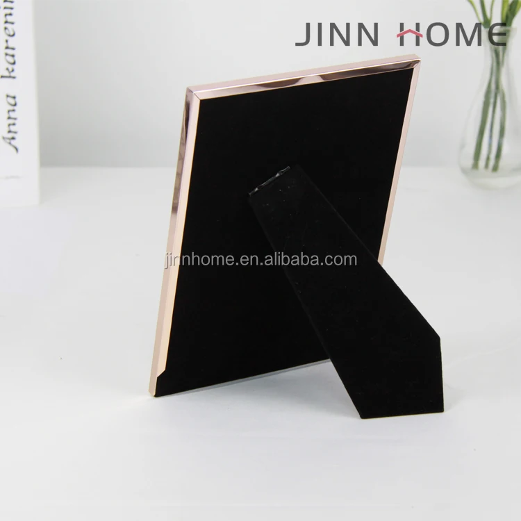 Jinnhome plating silver plated home decoration striped metal aluminum 4x6 photo frame new models