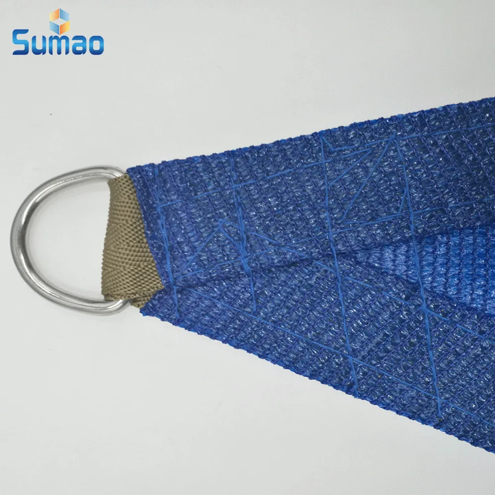 HDPE Outdoor with popular size 5x5x7 Sand Sun Shade Sail in stock packing in carrier bags