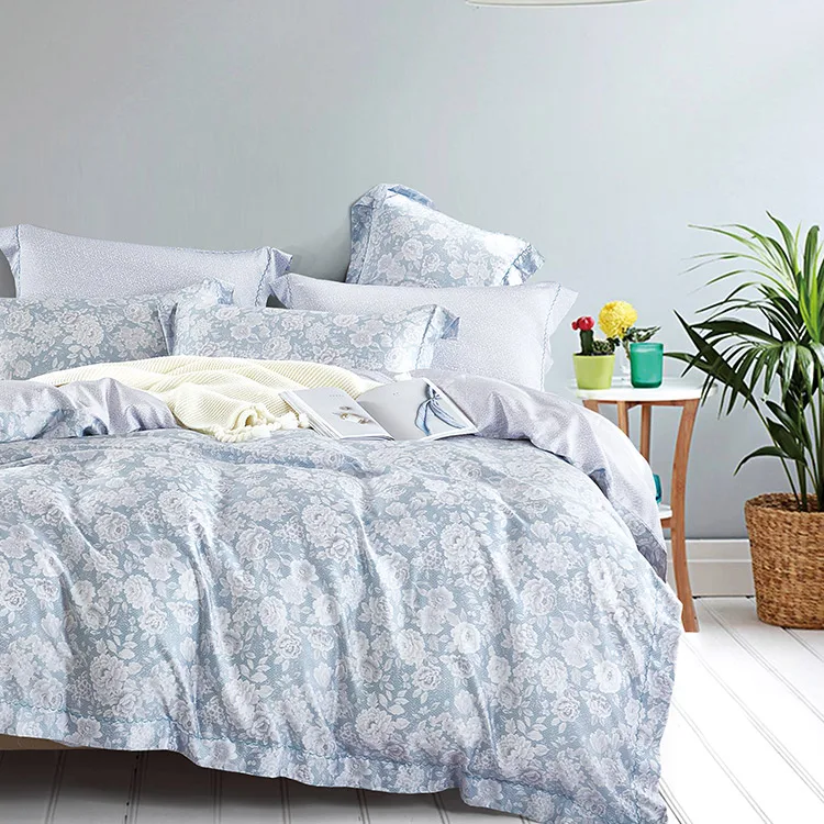 High Quality Hotel Tencel Lenzing Tencel Fabric 4 Pieces Duvet Cover Set