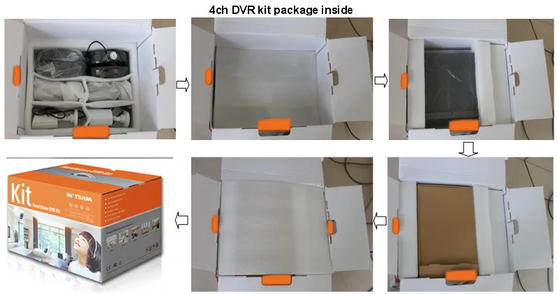 экономические видеонаблюдения hd 4-канальный камеры системы dvr комплект оптовая сделано в китае