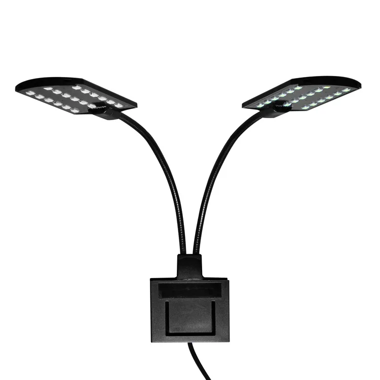 
With EU US Plug Waterproof Clip On Lamp 5W/10W/15W Fish Tank Light Aquatic Freshwater Lamps Lighting LED Aquarium Lights 