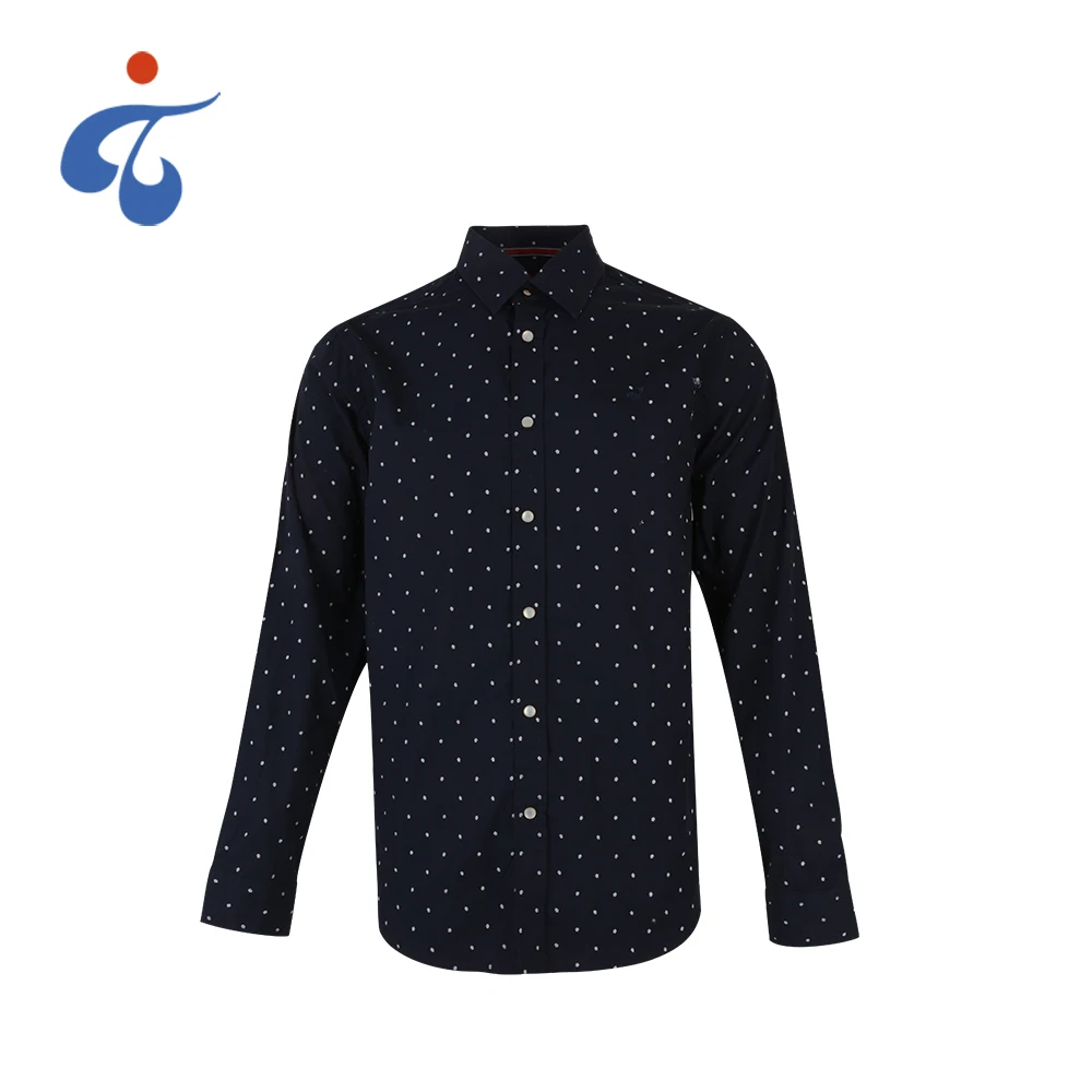 Eco friendly daily wear 100% cotton printed pattern full sleeve man clothes shirts