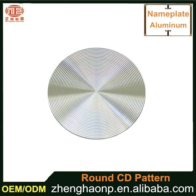 
Custom blank cd logo aluminum nameplates for machine 