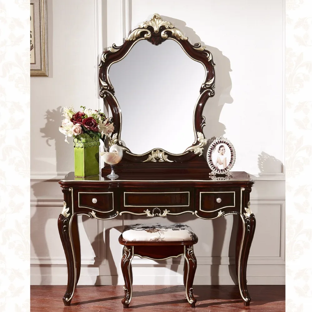 Мебель для спальни из массива дерева Роскошная Европейская кровать большого размера