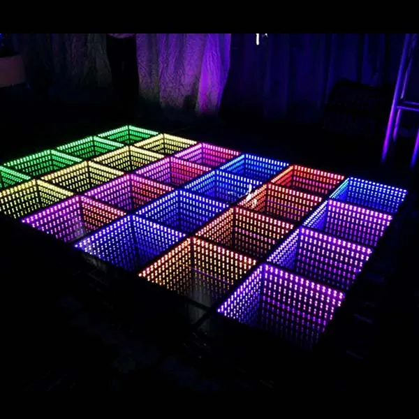 Disco Tiles Led Stage Lighting LED Video Dancing Floor 3D mirror dance floor