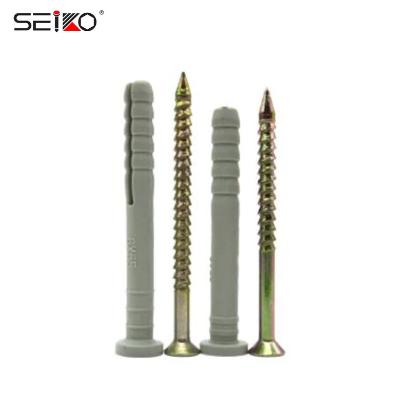 Plastic Nylon Wall Plug Expansion Anchor expansion Pipe anchor with screw