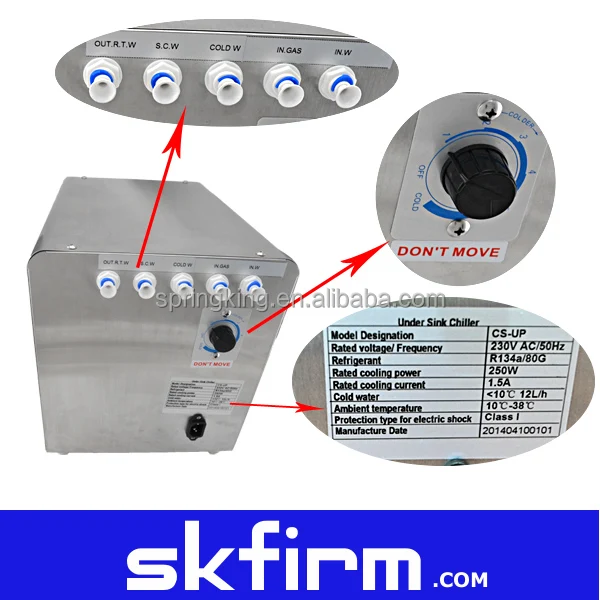 CO2 Water Cooler Plumbed in Under Sink Chiller Sparkling