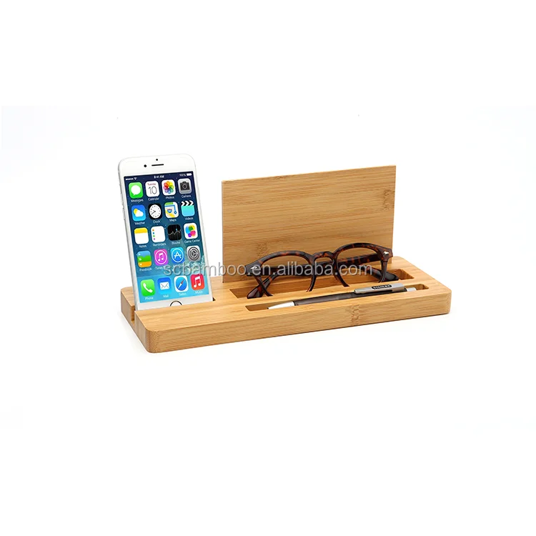 bamboo desk organizer, desktop accessories set wholesale