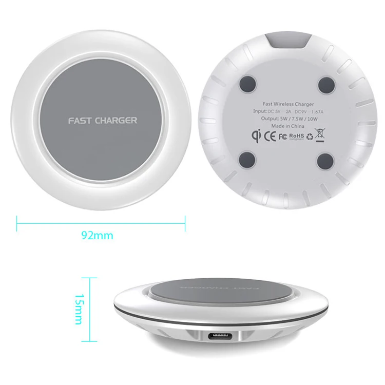 
2020 New Product Wireless Charging Portable Mini Table Qi Fast Mobile Phone Wireless Magnetic Induction Charger 