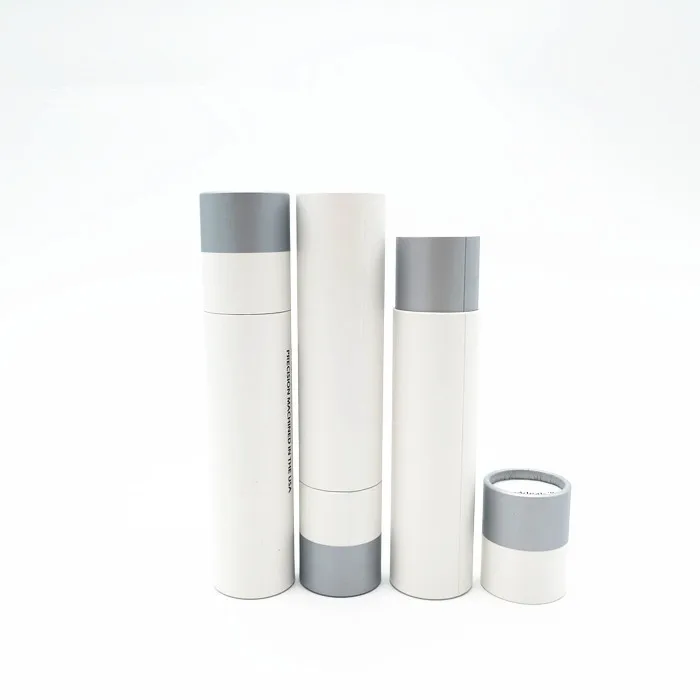 
White Biodegradable Small Cardboard Containers Paper Tube For Toothpaste Tablets Packaging 