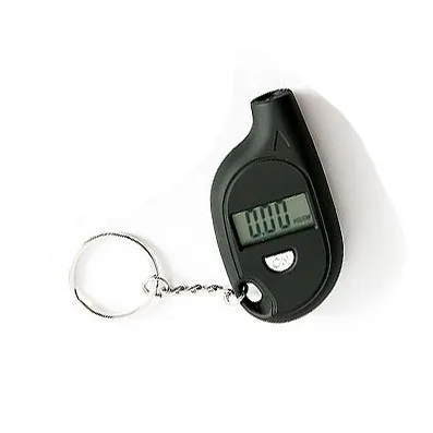 
Mini digital tire pressure gauge plastic car air tire gauge with keychain for promotion 