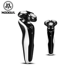 Высококачественная Водонепроницаемая перезаряжаемая Мужская электрическая бритва с тройным плавающим вращающимся лезвием