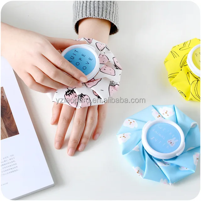 New Arrival cute pain relief ice cold refillable water bag pack for girls, four designs available