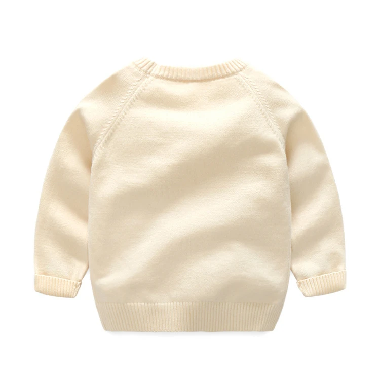 
Manufacturer Custom Toddler Crewneck Cotton Pompon Knit Baby Pullover Sweater 