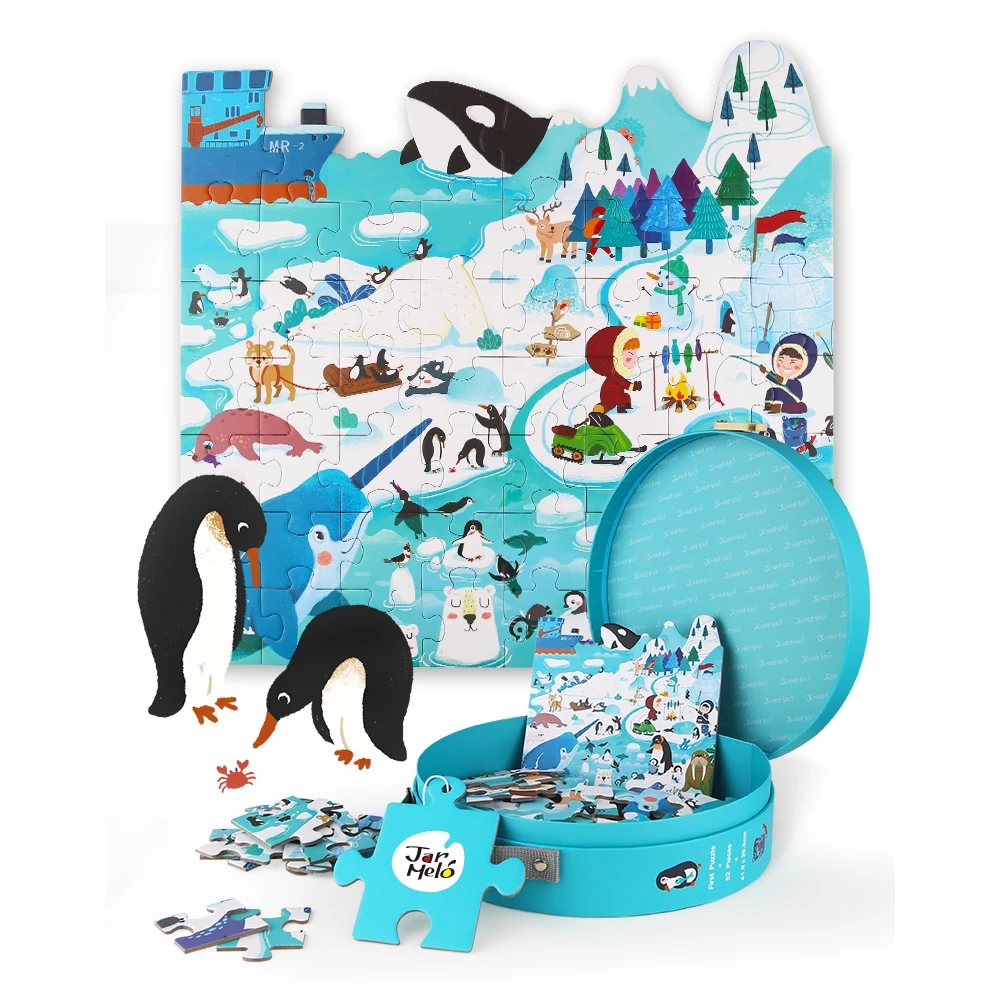 Jumbo Thematic Floor Puzzle Series Polar Animals Jigsaw Puzzle DIY Toy Educational Toy Cartoon Toy