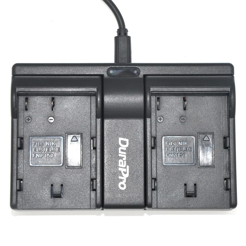 
DuraPro USB Dual Channel Charger for Nikon ENEL3E EN EL3E EN-EL3e EN-EL3 battery and D30 D50 D70 D80 D90 D100 D200 D300 D300S 