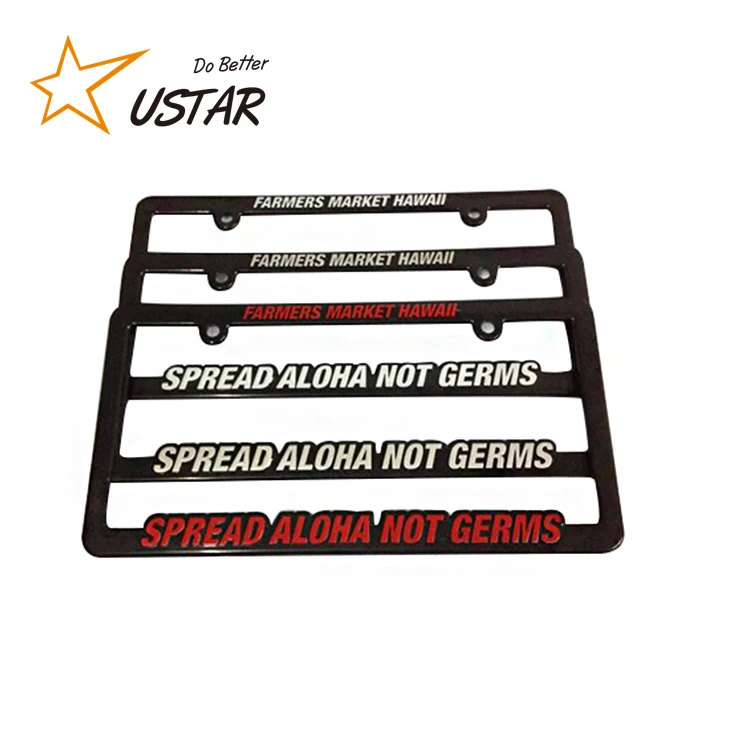 
Custom Plastic Printing Car License Plate Frame Licenses Plate Cover Holder 