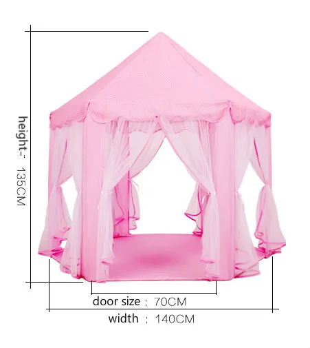 Play Tent Portable Foldable PrinceTent Children Party Roof to Castle Cubby House Kids Gifts Baby Playpens Toys