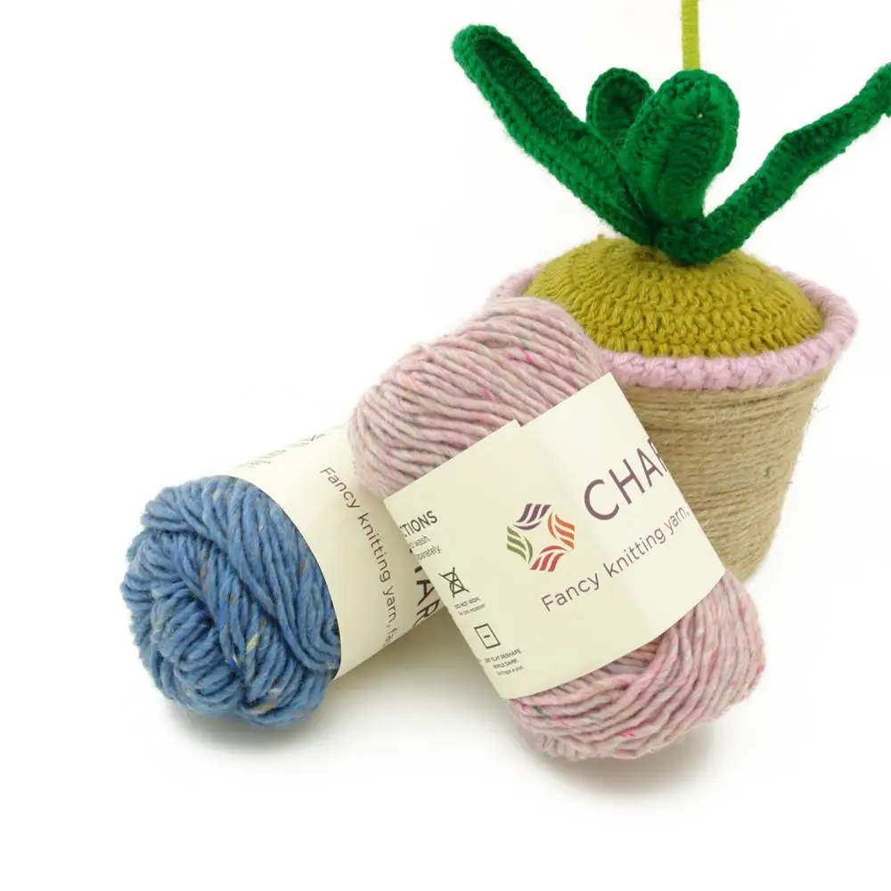 Charmkey необычная пряжа для вязания, акриловая полиэфирная смешанная пряжа, меланжевая пряжа для шарфа