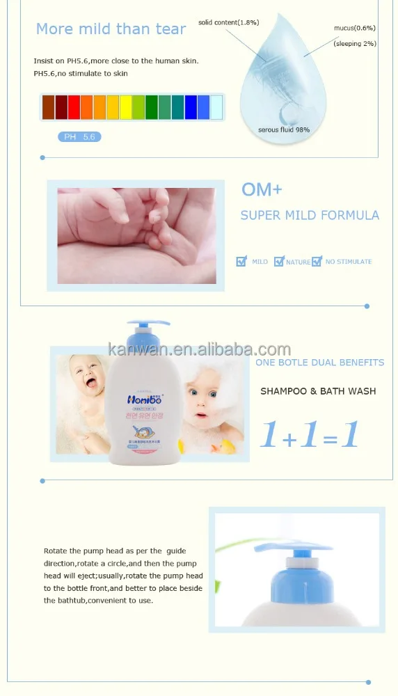 OEM сертификат, детская ванна и шампунь с частным брендом, детский шампунь
